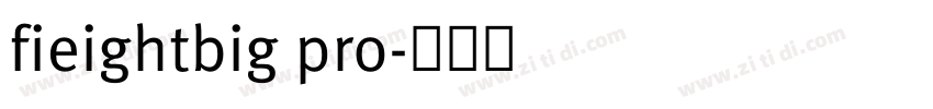 fieightbig pro字体转换